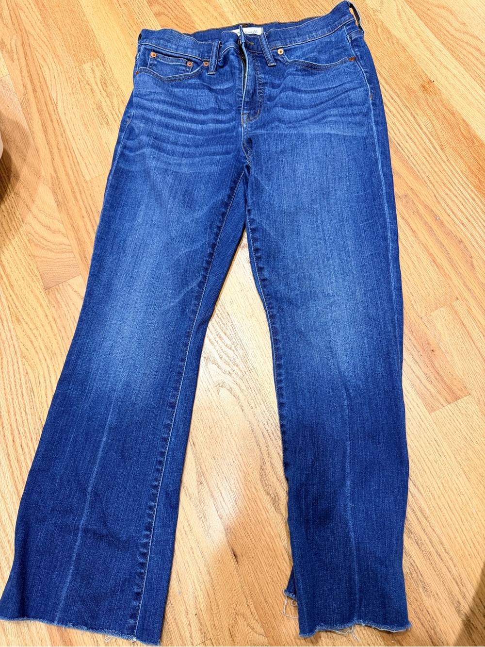 Madewell Indigo Flare Jeans with Subtle Fade